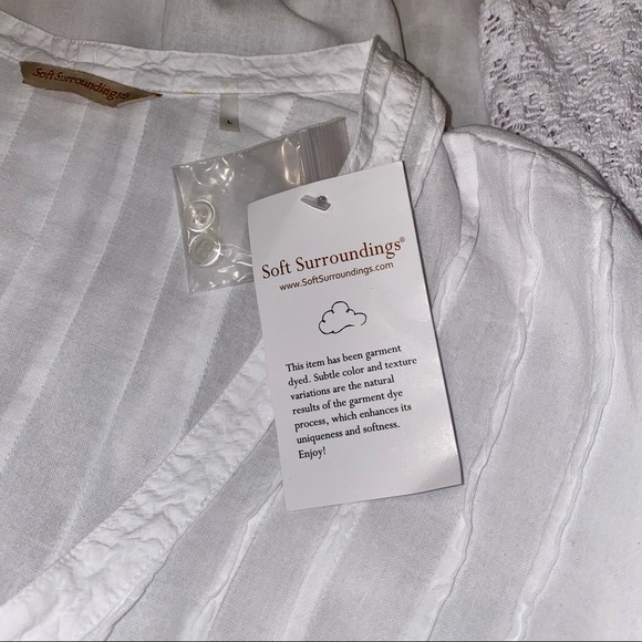 SOLD 💕NWT Soft Surroundings Grenada Gauze Tunic Shirt - Picture 6 of 10